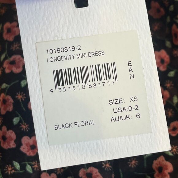 C/Meo Collective Revolve Longevity Dress Ditsy Print NEW NWT Size XS Smocked - Picture 5 of 11